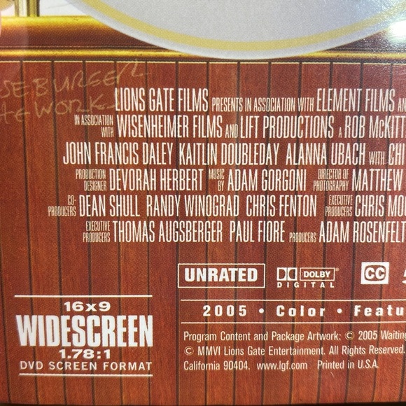 New in Plastic 2005 Waiting Ryan Reynolds and Anna Faris Comedy DVD Mov… - Picture 5 of 6